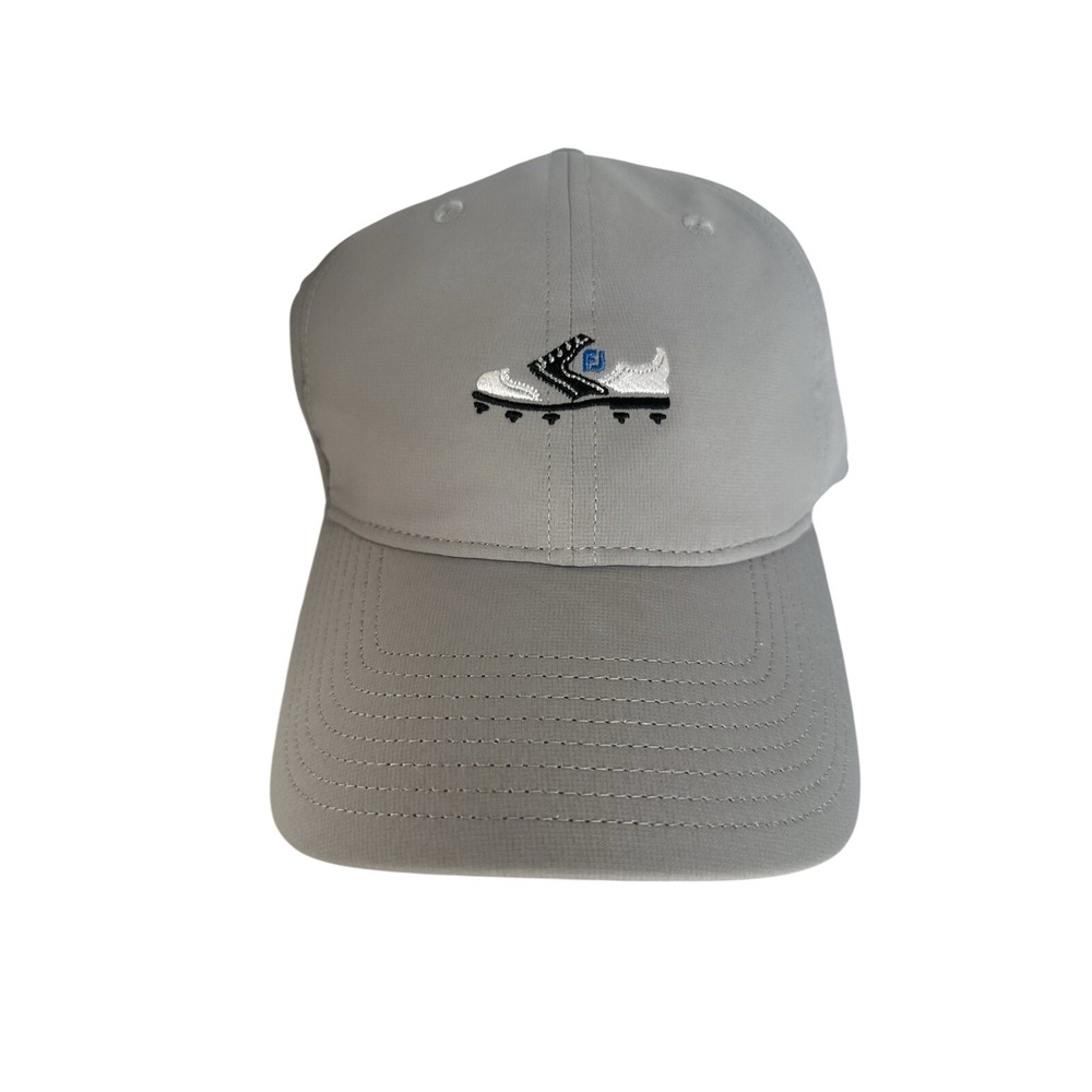 FootJoy Golf Performance Shoe Spikes Logo Cap Gray One Size Adjustable Strap